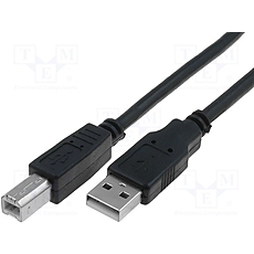 VCom Кабел USB 2.0 AM / BM Black - CU201-B-5m