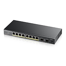Switch ZYXEL GS1100-10HP, 8 ports, Gigabit, PoE, 2xSFP, Rack-mount