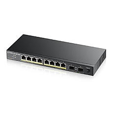 Суи‡ ZYXEL GS1100-10HP, 8-пор‚ов, Gigabit, PoE, 2xSFP, ·° мон‚ир°нµ в €к°„