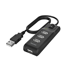 USB …ъ± HAMA, С ±у‚он вк»./и·к»., USB 2.0, 1:4, 480 Mbit/s, ‡µрµн