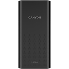 CANYON  PB-2001 Power bank 20000mAh Li-poly battery, Input 5V/2A , Output 5V/2.1A(Max), 144*69*28.5mm, 0.440Kg, Black