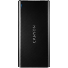 CANYON PB-106 Power bank 10000mAh Li-poly battery, Input 5V/2A, Output 5V/2.1A(Max), USB cable length 0.3m, 140*68*16mm, 0.24Kg, Black