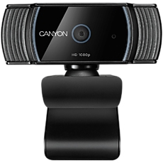 CANYON C5 1080P full HD 2.0Mega auto focus webcam with USB2.0 connector, 360 degree rotary view scope, built in MIC, IC Sunplus2281, Sensor OV2735, viewing angle 65°, cable length 2.0m, Black, 76.3x49.8x54mm, 0.106kg