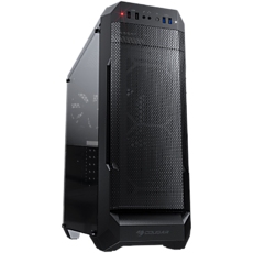 Chassis COUGAR MX331 Mesh, Mid Tower, MiniITX/MicroATX/ATX, 204x481x443(mm), USB 3.0 x 2, USB 2.0 x 2, Mic x 1 / Audio x 1, Reset Button, Mesh Front Panel, 120mm x 1( Black fan x 1 pre-installed), Transparent Left Panel, Maximum Number of Fans: 5 max