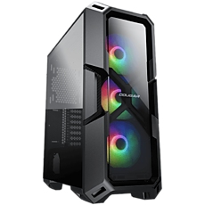 COUGAR MX440-G RGB, Mid-Tower, Mini ITX/Micro ATX/ATX, 215x505x424(mm), USB 3.0 x 2, USB 2.0 x 1, Mic x 1 / Audio x 1, RGB Button, 4mm Tempered Glass Front and Left Panel, 120mm ARGB Fans x 3 pre-installed, Maximum Number of Fans: 6