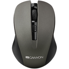 CANYON MW-1 2.4GHz wireless optical mouse with 4 buttons, DPI 800/1200/1600, Gray, 103.5*69.5*35mm, 0.06kg