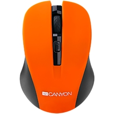 CANYON MW-1 2.4GHz wireless optical mouse with 4 buttons, DPI 800/1200/1600, Orange, 103.5*69.5*35mm, 0.06kg