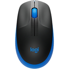 LOGITECH M190 Full-size wireless mouse - BLUE - 2.4GHZ - EMEA - M190