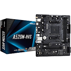 ASROCK Main Board Desktop A520M-HVS (AM4, 2xDDR4, PCIe 3.0 x16,PCIe 3.0 x1, M.2, 4 SATA3, D-Sub, HDMI, mATX, retail)