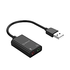 Orico външна звукова карта USB Sound card - Headphones, Mic, Black - SKT2-BK