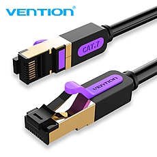 Vention РљР°Р±РµР» LAN SSTP Cat.7 Patch Cable - 0.5M Black 10Gbps - ICDBD