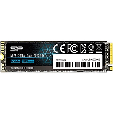 SILICON POWER A60 256GB SSD, M.2 2280, PCIe Gen3x4, SLC Cache, Read/Write: 2200/1600 Mb/s