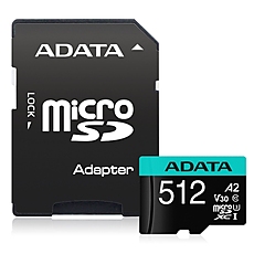Adata 512GB MicroSDXC UHS-I U3 V30S A2 (1 adapter)