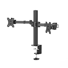 Hama Monitor Holder, 2 Monitors, Height-adjustable, Swivel/Tilt, 13" - 35"