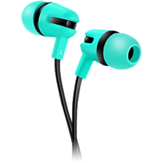 CANYON SEP-4 Stereo earphone with microphone, 1.2m flat cable, Green, 22*12*12mm, 0.013kg