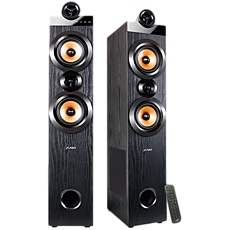 T-70X - Multimedia Speakers F&D T-70X, 2.0 Floor Standing Speaker, BT 5.0, 80Wx2(RMS) , Full range speaker: 5.25", Subwoofer: 8", HDMI(ARC),Optical, AUX, USB input , LED display, remote control, Karaoke function