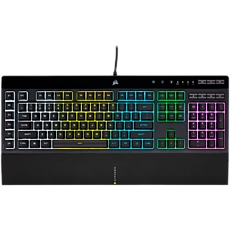 Corsair gaming keyboard K55 RGB PRO, 5Z RGB, Rubber Dome
