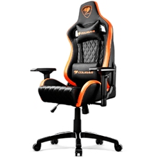 COUGAR Armor S Gaming Chair, Full Steel Frame, 4D adjustable arm rest, Gas lift height adjustable, 180Вє seat back adjustable, Head and Lumbar Pillow, High density mold shaping foam, Premium PVC leather,Weight Capacity-120kg,Product Weight-21kg