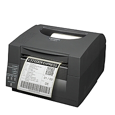 Citizen Label Desktop printer CL-S521II Direct thermal Print, Speed 150mm/s, Print Width(max.) 4"(104 mm)/Media Width(min-max) 0.5 - 4.6 inches (12.5 - 118 mm) /Roll Size(max)5"(125 mm), Core Size 1"(25mm), Resol.203dpi/ Interface USB/RS-232/ Black