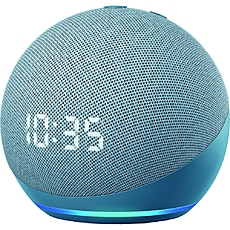 Multimedia Speaker with a clock Amazon Echo Dot 4, Blue