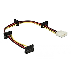 Delock Cable Power Molex 4 pin plug > 4 x SATA 15 pin receptacle 40 cm