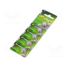 Alkaline Battery GP LR9 625U 1,5V for glucometers and remote controls 5 pcs in blister / price for 1 battery/