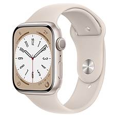 Apple Watch Series 8 GPS 45mm Starlight Aluminium Case with Starlight Sport Band - Regular
