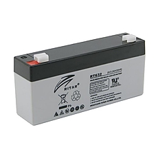 Lead Battery (RT632) AGM 6V / 3.2Ah - 134 / 34 / 60 mm T1  RITAR