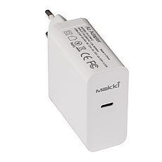 Makki Универсално зарядно за стена Charger Wall GaN - USB Type-C 65W White - MAKKI-GN65W