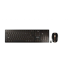 Kомплект клавиатура с мишка CHERRY DW 9100 SLIM, Безжичен, Черен/Бронз
