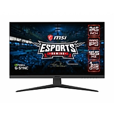 MSI Optix G251F, 24.5", Flat, Rapid IPS, 165HZ, 1ms, 1920x1080 (FHD), 16:9, HDR 400, G-SYNC Compatible, Anti-Flicker and Less Blue Light, Frameless Design, HDMI, DP, USB hub,Vesa 100,FRAMELESS, 36M
