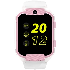 Kids smartwatch Canyon Cindy KW-41, 1.69"IPS colorful screen 240*280, ASR3603C, Nano SIM card, 192+128MB, GSM(B3/B8), LTE(B1.2.3.5.7.8.20) 680mAh battery, built in TF card: 512MB, compatibility with iOS and android, White Pink, host: 53.3*42.3*14.5mm stra