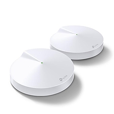 Безжичен рутер TP-Link Deco M5, AC1300, 2.4/5 GHz, 400 -  867 Mbps, Gigabit, (2-pack)