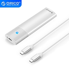 Orico външна кутия за диск Storage - Case - M.2 NVMe M/B key 10 Gbps White - PWM2-G2