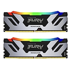Memory Kingston Fury Renegade Silver RGB 64GB(2x32GB) DDR5 PC5-48000 6000MHz CL32 KF560C32RSK2-64