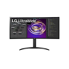 LG 34WP85CP-B, 34" 21:9 Curved WQHD (3440x1440) IPS, 5ms, CR 1000:1, 300 cd/m2, HDR 10, DCI-P3 95%, AMD FreeSync, USB Type-C, HDMI, DisplayPort, Speaker 2ch 7w, PBP, Height Adjustable Stand,  Tilt , Black