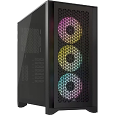 Case Corsair iCUE 4000D RGB Airflow Mid Tower, Tempered Glass, Black