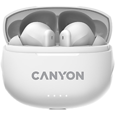 Canyon TWS-8 Bluetooth headset, with microphone, with ENC, BT V5.3 BT V5.3 JL 6976D4, Frequence Response:20Hz-20kHz, battery EarBud 40mAh*2+Charging Case 470mAh, type-C cable length 0.24m, Size: 59*48.8*25.5mm, 0.041kg, white