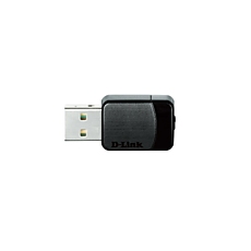 Безжичен Wireless адаптер D-Link, Dual band, AC600 MU-MIMO, 2.4GHz, USB 2.0, Черен