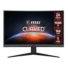MSI Optix G24C6, 23.6", VA, 1ms, 144Hz, FHD 1920x1080, CURVED 1500R, AG, Night Vision, FreeSync Premium, Anti-Flicker, Less Blue Light, 250 cd/m2, Contrast 3000:1, DCR 100M:1, 2 x HDMI, DP, 1x Earphone out , Tilt, VESA100, Frameless, 9S6-3BA01T-024