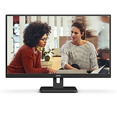 AOC 27E3UM, 27" VA WLED, 1920x1080@75Hz, 4ms GtG, 300cd/m2, 3000:1, DCR 20M:1, AdaptiveSync, FlickerFree, Low Blue Light, 2Wx2, Tilt, D-SUB, HDMI, DP, USB hub