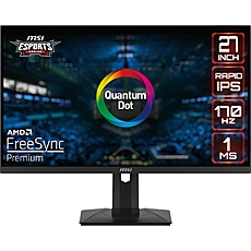 MSI G272QPF, 27", Rapid IPS, 1ms, 170Hz, 2560x1440, HDR Ready, Adaptive sync, Anti-glare, Night Vision, Anti-Flicker, Less Blue Light, Adjustable Stand 0 ~ 130mm, 1000:1, 300 NITS, 2x HDMI 2.0b, DP 1.2a, Headphone out, FLAT, Frameless, 9S6-3CD39T-001