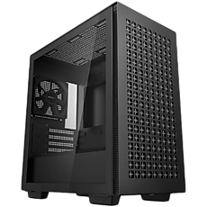 DeepCool CH370, Mid Tower, Mini-ITX/Micro-ATX, 2xUSB3.0, 1xAudio, 1x120mm Pre-Installed Black Fan, Tempered Glass, Mesh Panel, Black