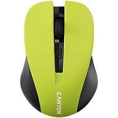 CANYON MW-1, Yellow 2.4GHz wireless optical mouse with 3 buttons, 800/1000/1200 DPI adjustable