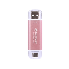 Transcend 2TB, USB External SSD, ESD310P, USB 10Gbps, Type C/ A, Pink