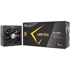 Seasonic VERTEX GX-850 Gold, ATX 3.0, 80 PLUS GOLD, 135mm FDB Fan, Fully Modular, PCIe Gen 5 Cable (12VHPWR) included, 10 Years Warranty (1VT85GFRT3A14X)