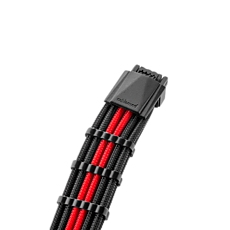 CableMod E-Series Pro ModMesh Sleeved 12VHPWR PCI-e Cable for Super Flower Leadex Platinum / Platinum SE / Titanium / V Gold Pro / V Platinum Pro, EVGA G7 / G6 / G5 / G3 / G2 / P2 / T2 (Black + Red, Nvidia 4000 series, 16-pin to Dual 8-pin, 600mm)