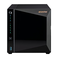 Asustor AS3304T_V2, 4 bay NAS, Realtek RTD1619B, Quad-Core, 1.7GHz, 2GB DDR4 (not ex.), 2.5GbE x1, USB3.2 Gen1 x3, WOW (Wake on WAN), Ttoolless installation, with hot-swappable tray, hardware encryption, MyArchive, EZ connect, EZ Sync, WoL, System Sleep