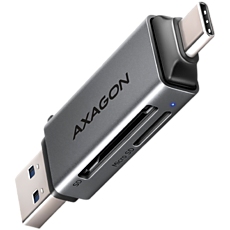 Axagon CRE-DAC External, Type-C+Type-A 2-slot SD/microSD