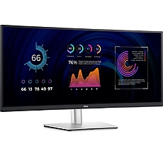 Dell P3424WE, 34" Curved, WQHD AG, IPS, 21:9, 5ms, 1000:1, 300 cd/m2, (3440x1440 ), 99% sRGB, HDMI, DP, USB-C PD of up to 90W, USB 3.2 hub, KVM ports, RJ45, ComfortView Plus, Height Adjustable, Swivel, Tilt, Black
